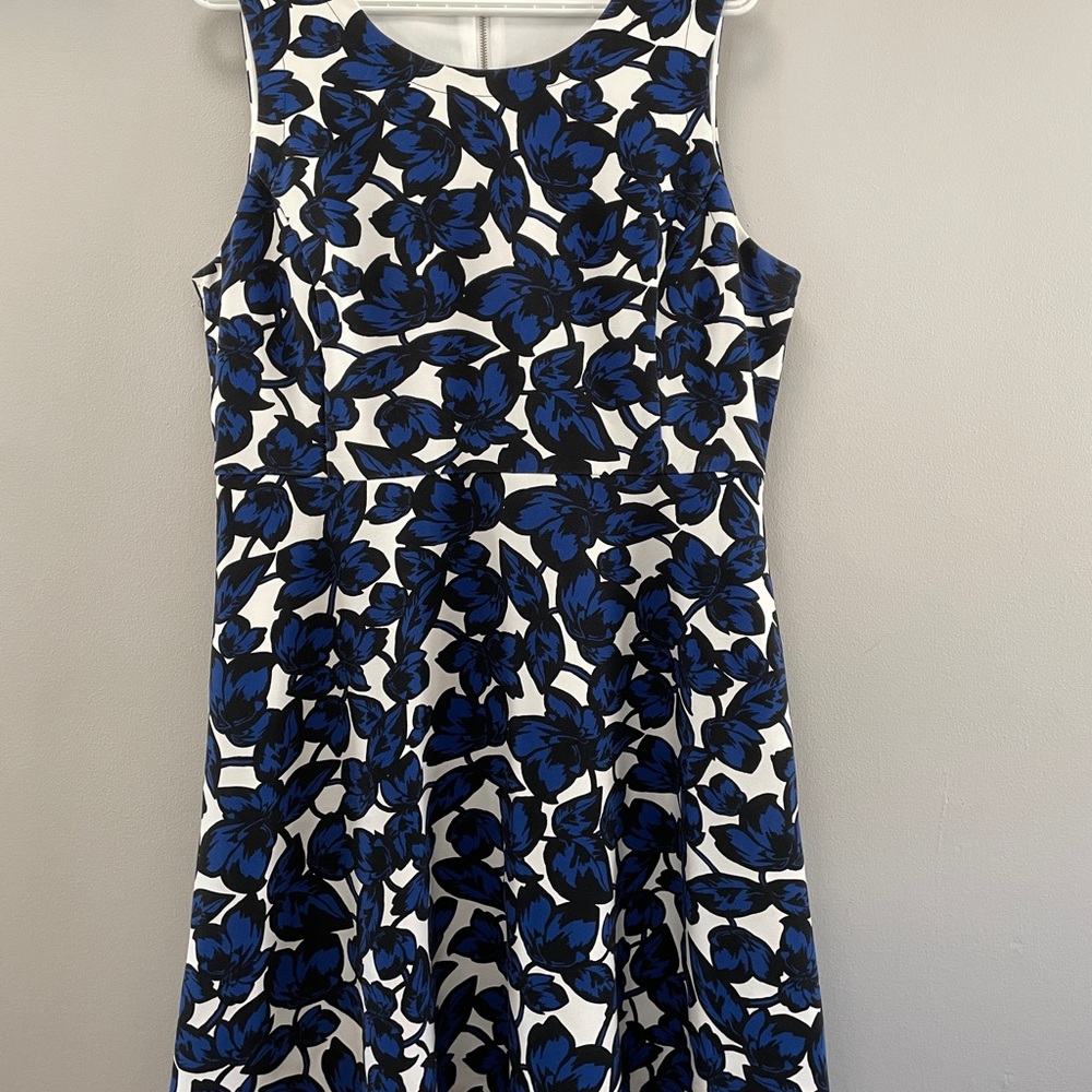 Ricki's Blue and White A-Line Midi Dress